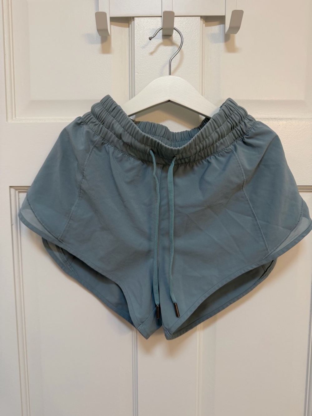 CRZ YOGA Women's Drawstring Athletic Shorts - Slate Blue